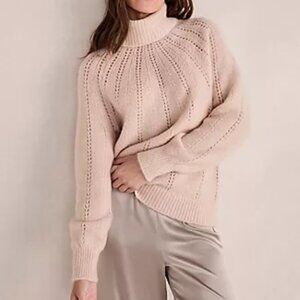 Elegant Cream Turtleneck Sweater